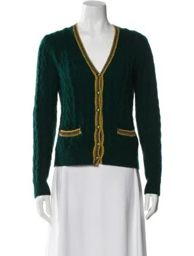 Pre-owned Etro V-neck Sweater In Green