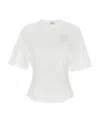 Etro Waist-fitted Logo-embroidered T-shirt In White