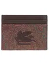 Etro Logo-embroidered Cotton-blend Cardholder
