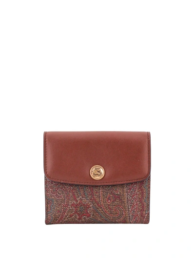 Etro Wallet In Dark Red