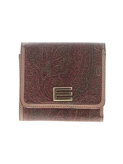 Pre-owned Etro Wallet In Burgundy
