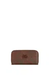 Etro Logo-embroidered Leather Wallet In Dark