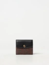 Etro Wallet In Coated Cotton And Leather With Logo In Black