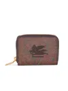 Etro Wallet In Coated Paisley Leather In Multi