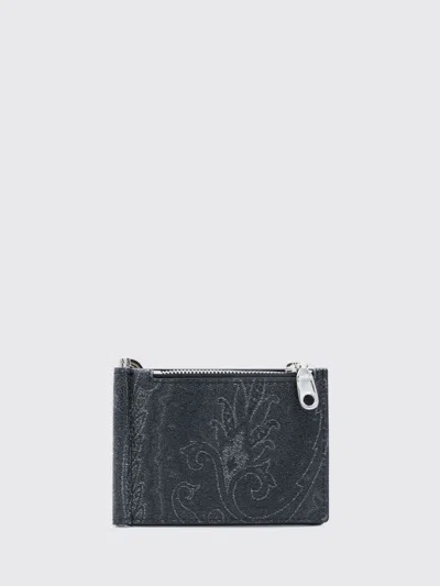 Etro Wallet Men Color Black In Gray