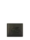 Etro Logo Embossed Leather Cardholder In Black