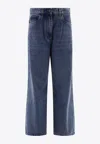 Etro Washed-out Wide-leg Jeans In Light Blue