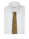 Etro Wave-pattern Silk Tie In Brown