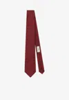 Etro Wavy-pattern Silk Tie In Red