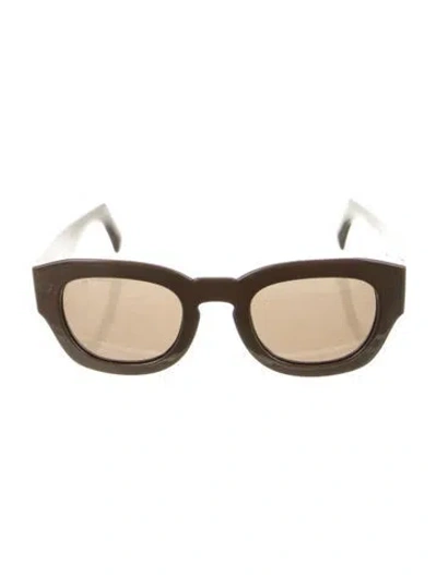 Pre-owned Etro Wayfarer Mirrored Sunglasses In Brown/metallic