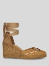 Etro , Wedge Espadrilles With Embroidery, Woman, Size 40 In Brown