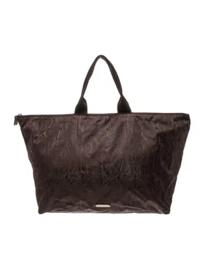 Pre-owned Etro Weekender Bag In Brown