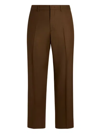Etro Welt-pockets Tailored Trousers In Brown