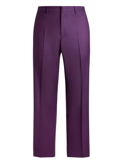 Etro Welt-pockets Tailored Trousers In Purple
