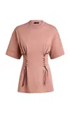 Etro Whipstitched Cotton Top In Pink