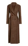 Etro Whipstitched Wool-cashmere Coat In Brown