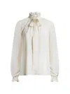 Etro 자카드 스카프 블라우스 In White