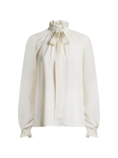Etro 자카드 스카프 블라우스 In White