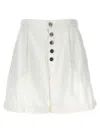 Etro Pleated Shorts With Buttons In White