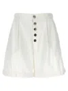 Etro White Bermuda Shorts In Cotton Woman