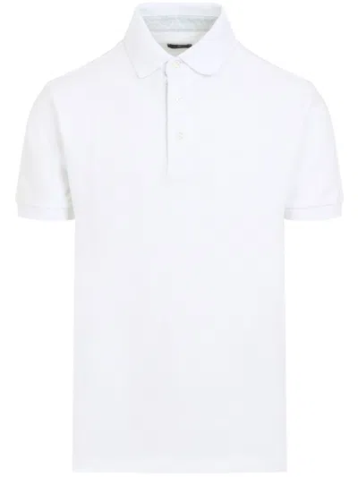 Etro White Button Placket Polo Shirt