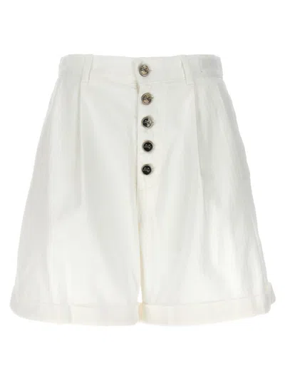 ETRO WHITE CHEVRON BERMUDA SHORTS