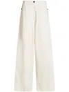 Etro Pegaso-embroidered Wide-leg Jeans In Bianco
