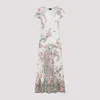 Etro Paisley Print Knit Midi Dress In White
