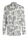 Etro Floral-print Cotton Shirt In White