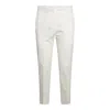 Etro White Stretch Cotton Blend Jacquard Tailored Trousers
