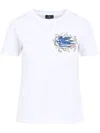 Etro White T-shirt With Logo Embroidery In White