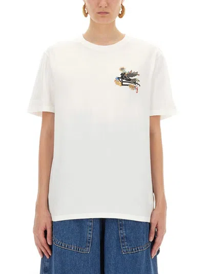 ETRO ETRO WHITE COTTON T-SHIRTS