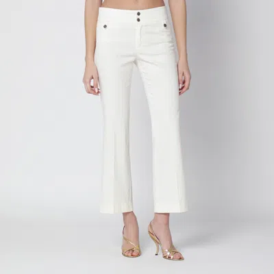 Etro Stitched Straight-leg Pants In White