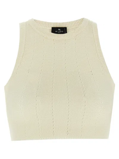 ETRO WHITE CROP TOP