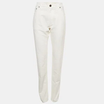 Pre-owned Etro White Denim Regular Fit Jeans L / Waist 34"