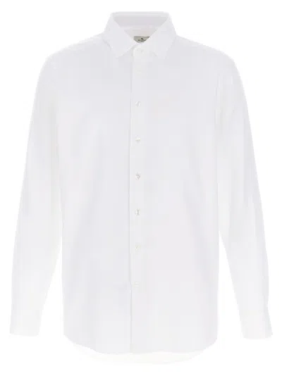 Etro Straight Shirt Long Sleeves Button Down Collar In White
