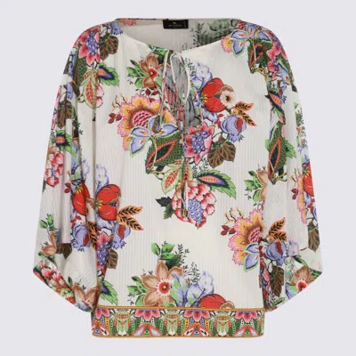 Etro Floral Printed Top In White