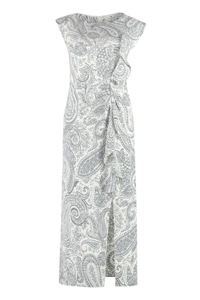 Etro White Paisley Print Dress | Ss23 Collection