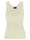 Etro Textured Knit Scoop Neck Sleeveless Top In White