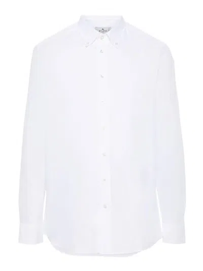 Etro White Shirt In Blanco