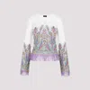 Etro Fringed Knitted Top In White