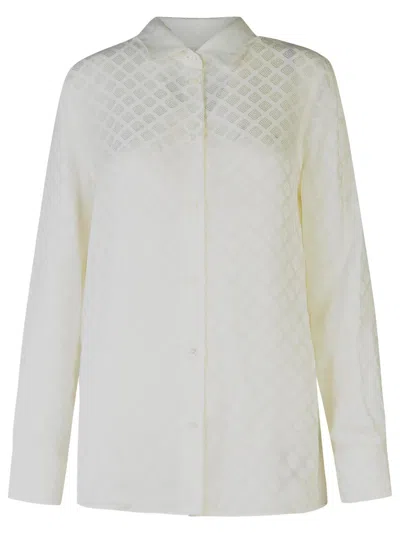 ETRO ETRO WHITE SILK BLEND SHIRT WOMEN