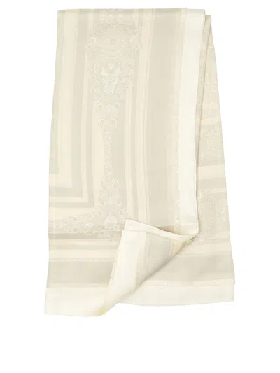 Etro White Silk Scarf