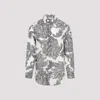 Etro Long-sleeved Soho Paisley Shirt In White