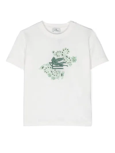 Etro Kids' Pegaso-motif T-shirt In Green