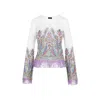 Etro Fringed Knitted Top In White
