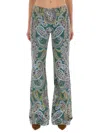 Etro Paisley Print Denim Pants In Multi