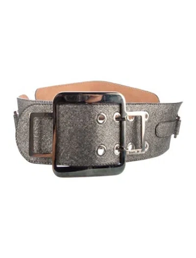 Pre-owned Etro Wide Leather Waist Belt