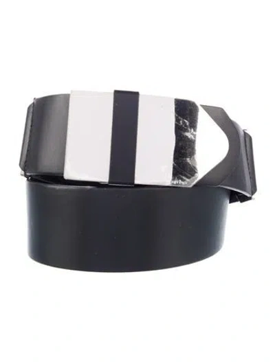 Pre-owned Etro Wide Leather Waist Belt In Black