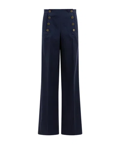 Etro Wide-leg Casual Pants In Black